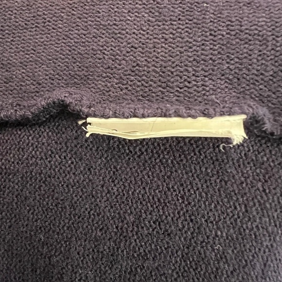 🌹Zara Knit Navy Blue Open Front Waterfall Cardigan Womens Small Casual Work - Picture 6 of 7